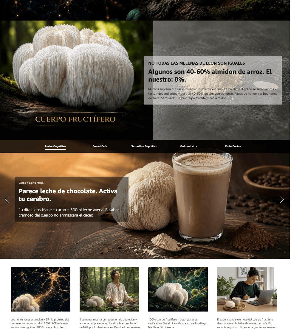 Melena De León En Polvo Bio - 100g | Complejo De Hongos Ecológico Vegano Para Café Y Smoothies, 100% Natural, Sin Gluten_5