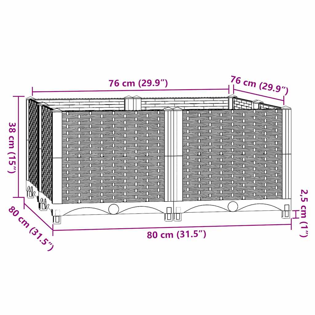 Arriate Polipropileno 80x80x38 Cm_5