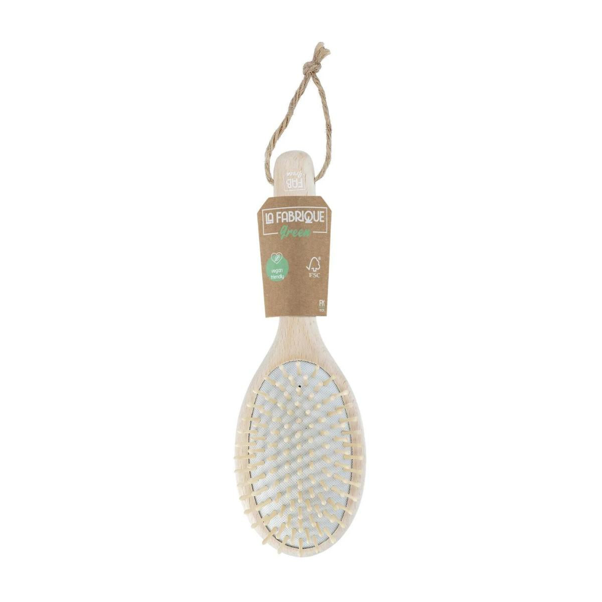 Escova de cabelo pneumática de madeira 100% natural La Fabrique Green