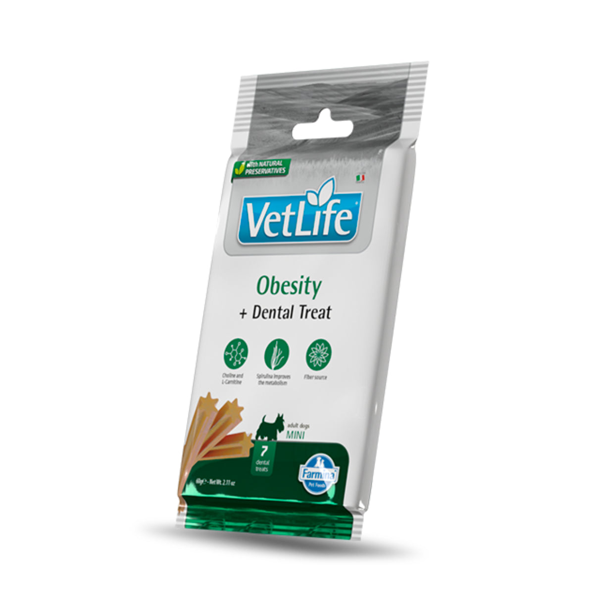 Treat vet life nat dog obesidade adulto mini, Farmina, 60 gr