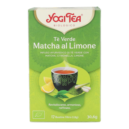 Yogi Tea Chá Verde Biológico e Matcha Limão, 17 saquetas