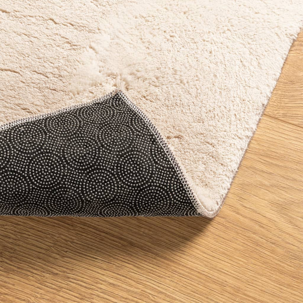 Vidaxl Alfombra De Pelo Corto Suave Lavable Huarte Beige 240x340 Cm_4