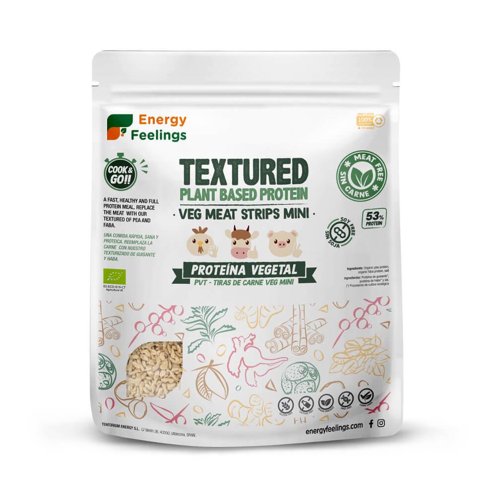 PVT - TIRAS DE CARNE VEGETAL MINI ECO: Energy Feelings 400 g