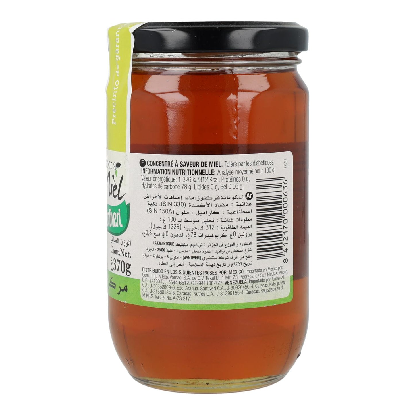 Concentrado de Sabor a Mel Natural 370G Santiveri