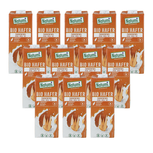 Pack de 12 Bebidas de Aveia Biológicas Natumi Zero 1 L