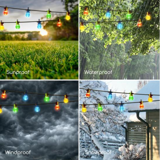 Pisca-pisca LED Aigostar com 10 lâmpadas, 6 W, 8 m, para interiores e exteriores.