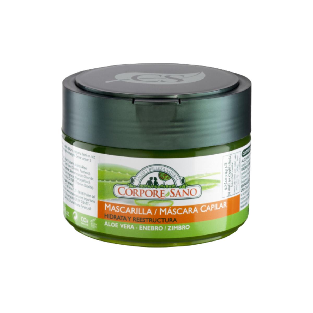 Máscara capilar reparadora com aloé vera e extrato de zimbro, Corpore Sano 250 ml