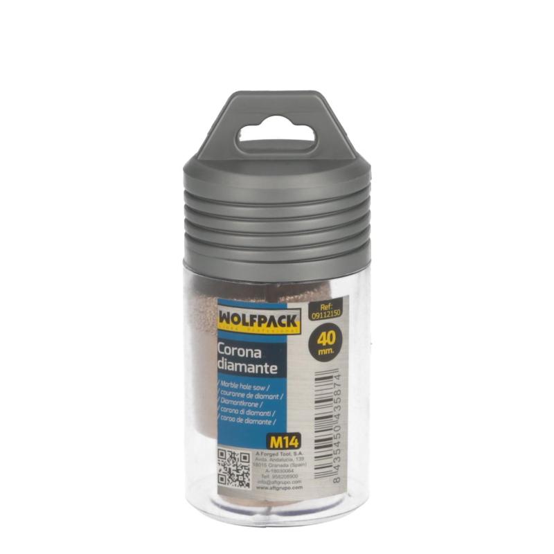 Corona Diamante Para Amoladora Ø 40 Mm. Conexión Rosca M14. Corte Seco