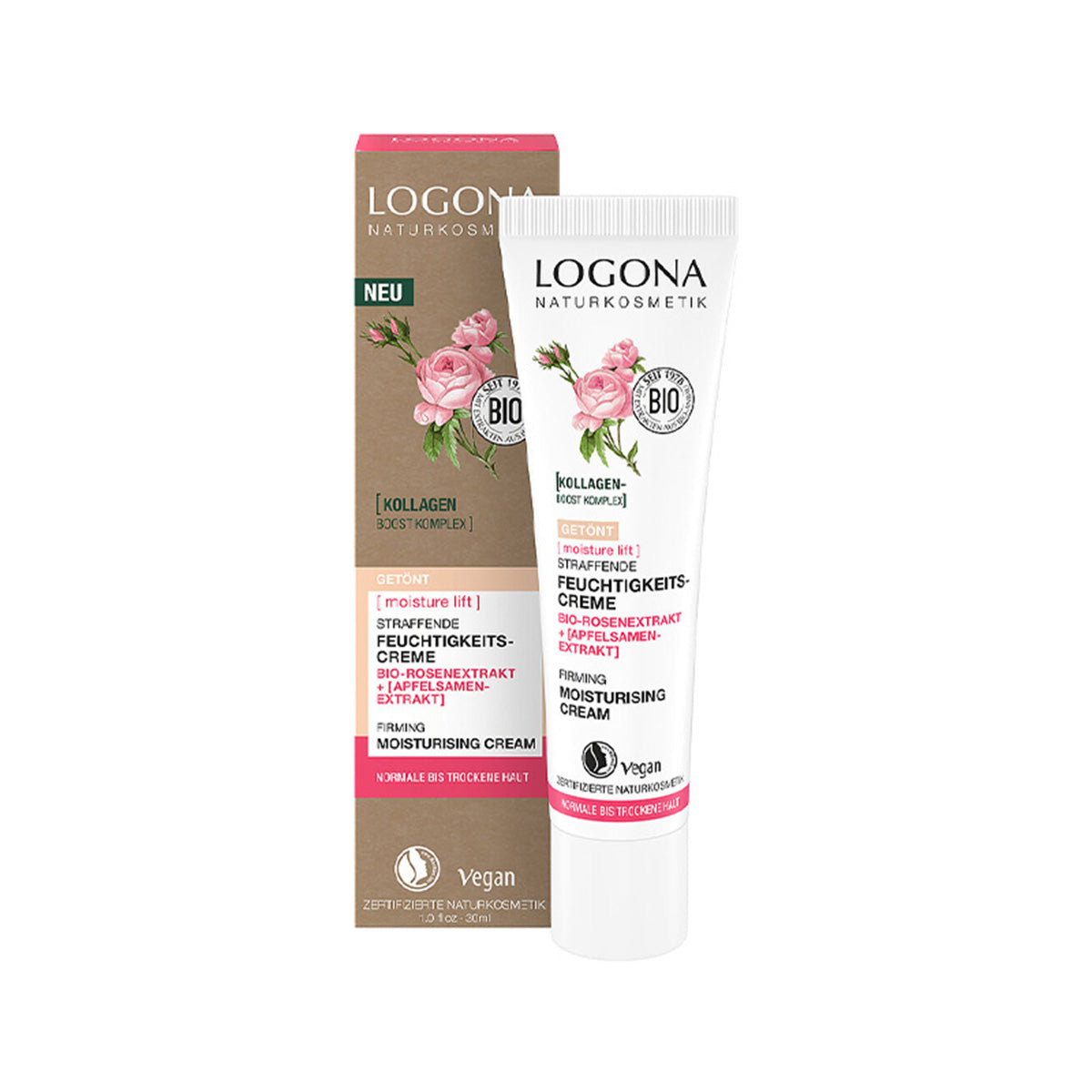 Creme Refirmante Orgânico de Rosa e Semente de Maçã Logona, 30ml