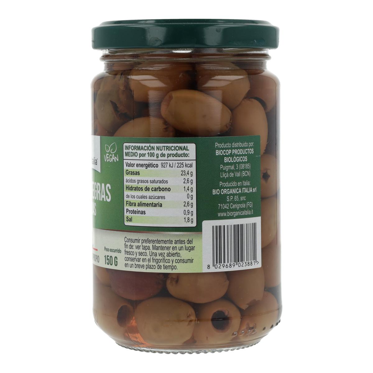Azeitonas pretas sem caroço Bio Demeter Organica Itália 280 gr