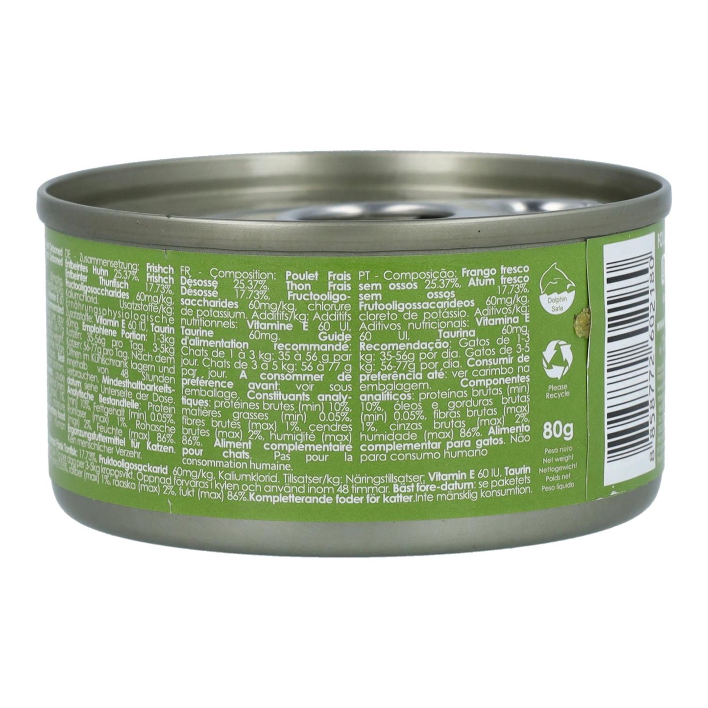 Kit Cat Can Toppers - Frango e Atum 80g Ração húmida para gatos em gelatina