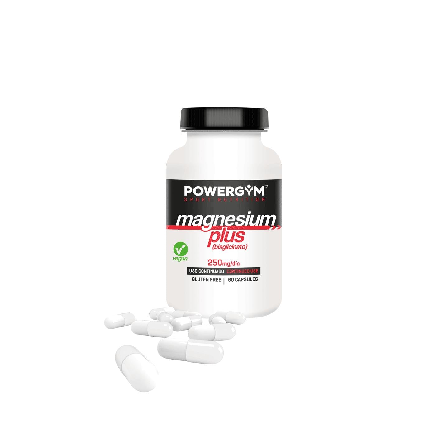 Magnesio Plus Bisglicinato Powergym 60 cápsulas