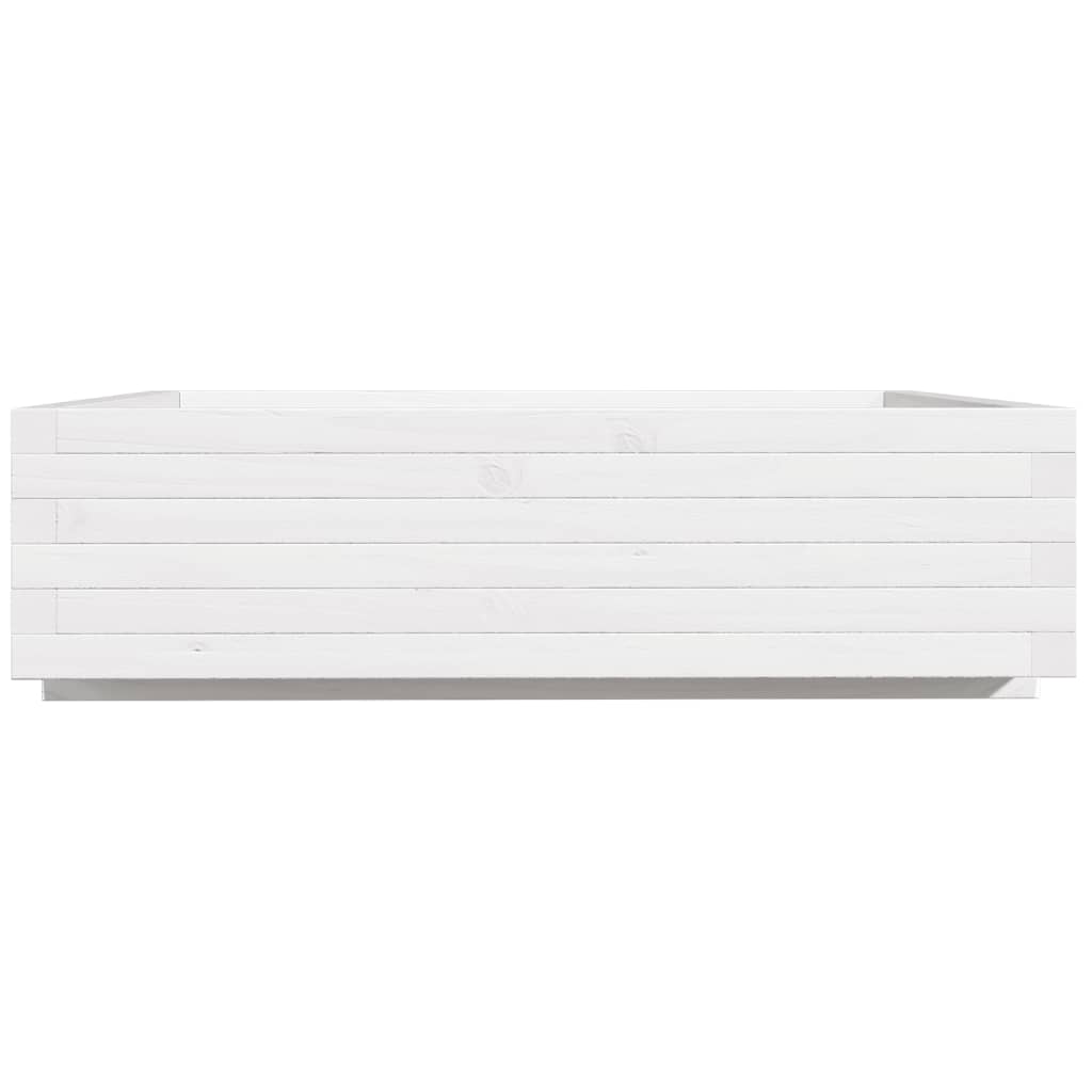 Jardinera De Madera Maciza De Pino Blanco 90x90x26,5 Cm_5