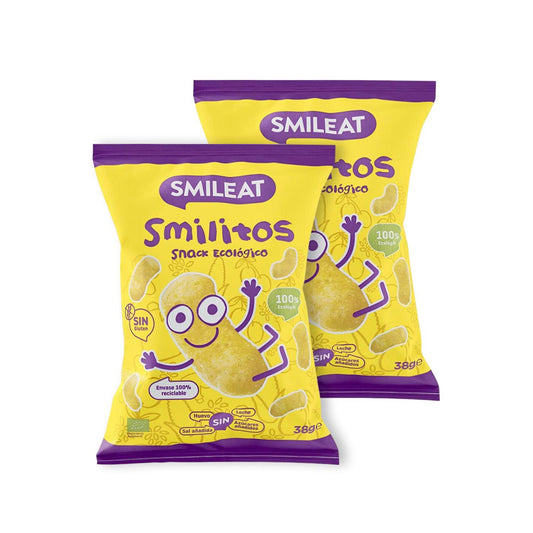 Embalagem de 2 Smilitos, minhocas de milho biológicas Smileat, 38g