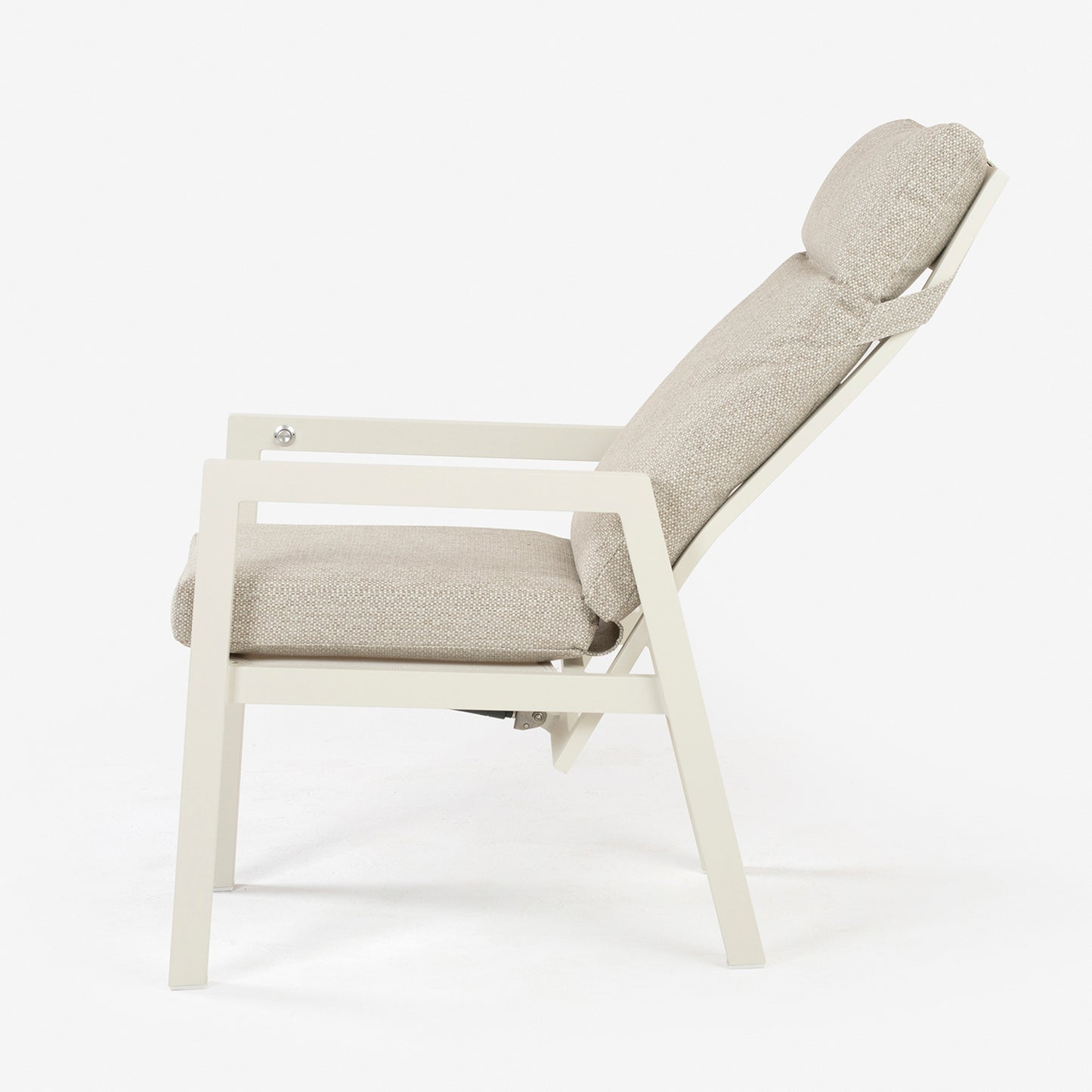 Conjunto De Sofás Para Jardín, Sofá 2 Plazas, Aluminio, Color Blanco Envejecido, Mesa:120x60x45cm Sillón:66x83x104 Cm Sofá:125x82x105 Cm Alto_5