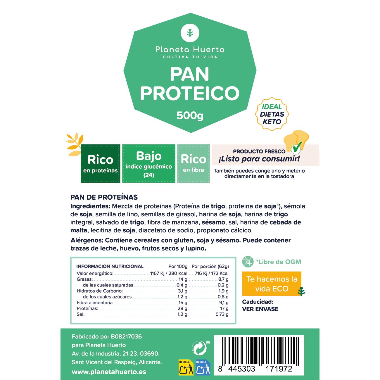 Pão de Proteína Planeta Huerto 500 g