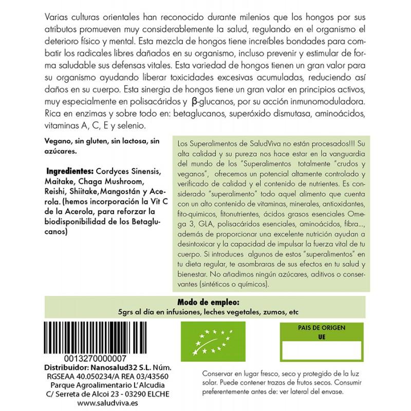 Mix de Cogumelos, Mangostim e Acerola Salud Viva 125 g