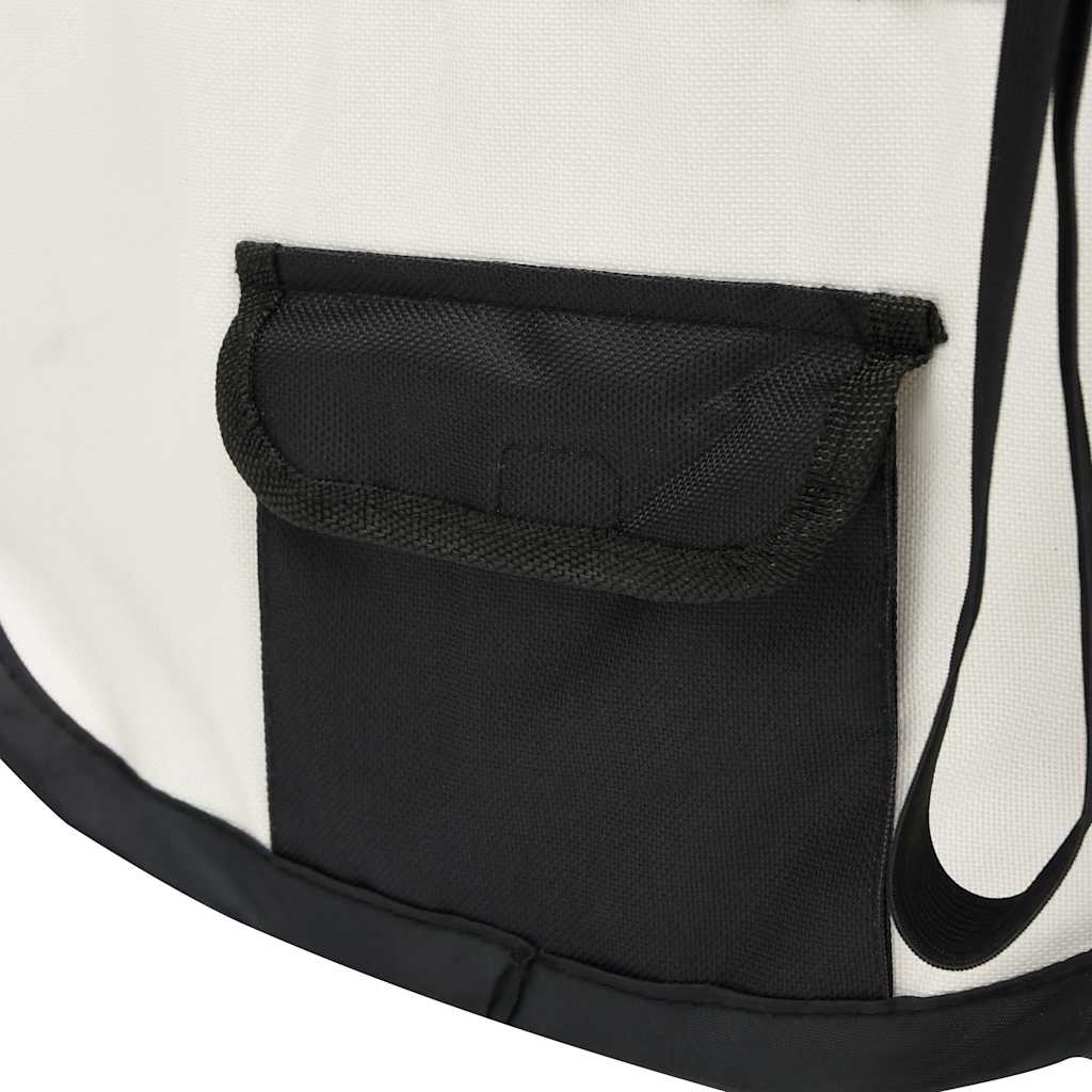 Parque De Perros Plegable Bolsa De Transporte Negro 90x90x58 Cm_5