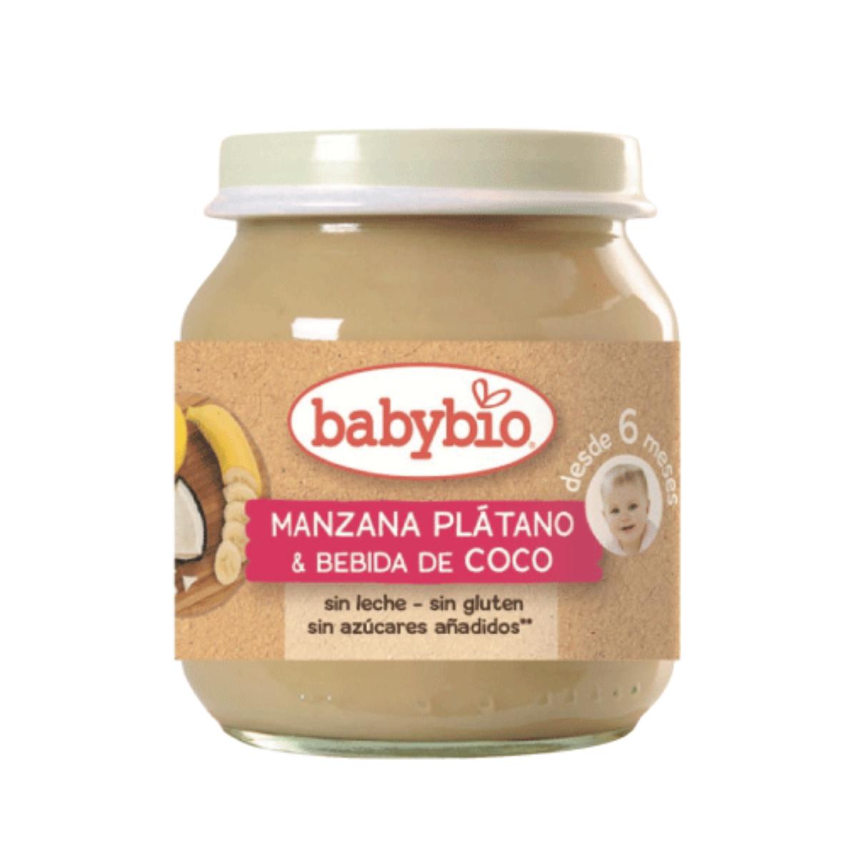 Jarro para bebida de maçã, banana e coco Babybio, 130 g, Babybio