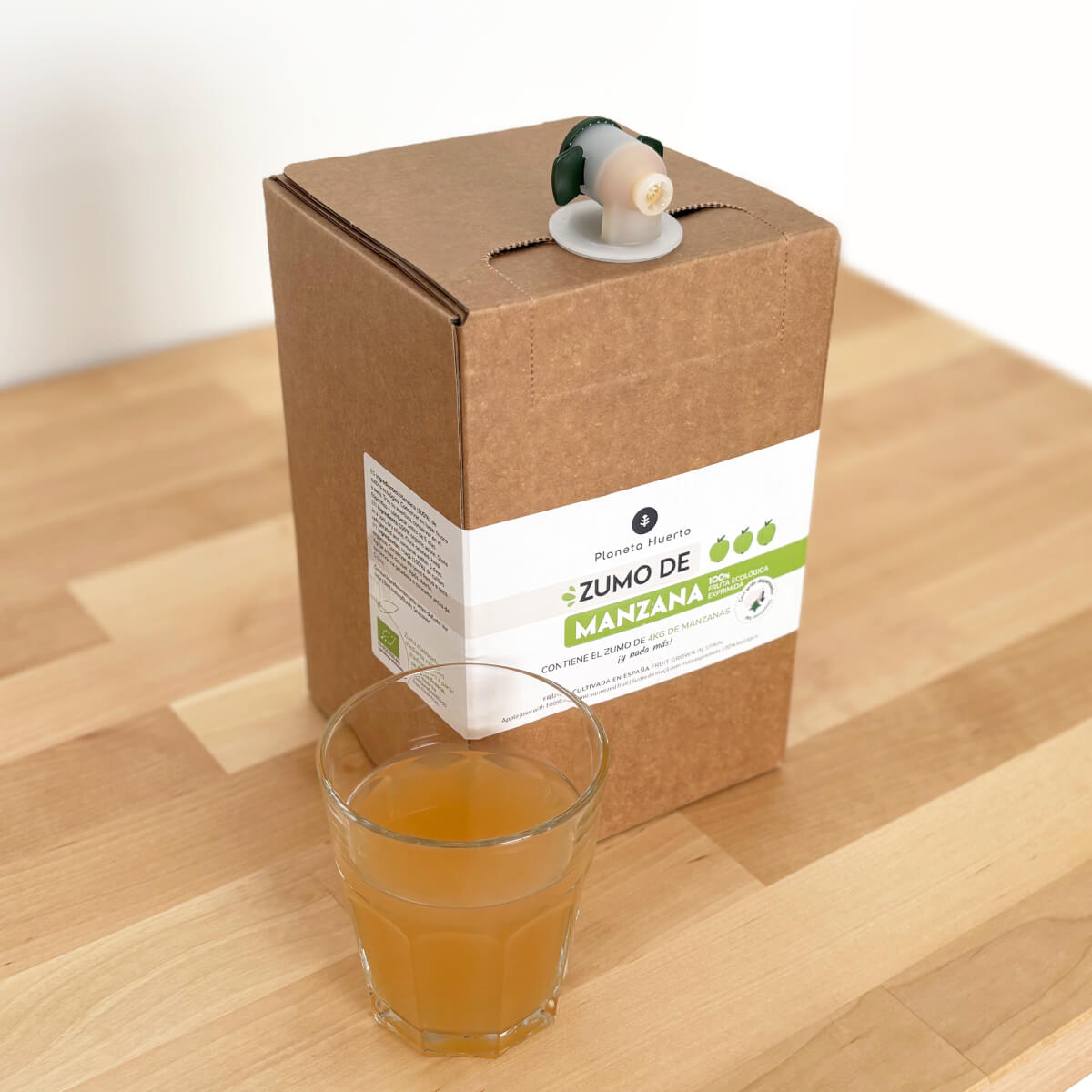 Sumo de maçã 100% extraído do Eco Planeta Huerto 3L