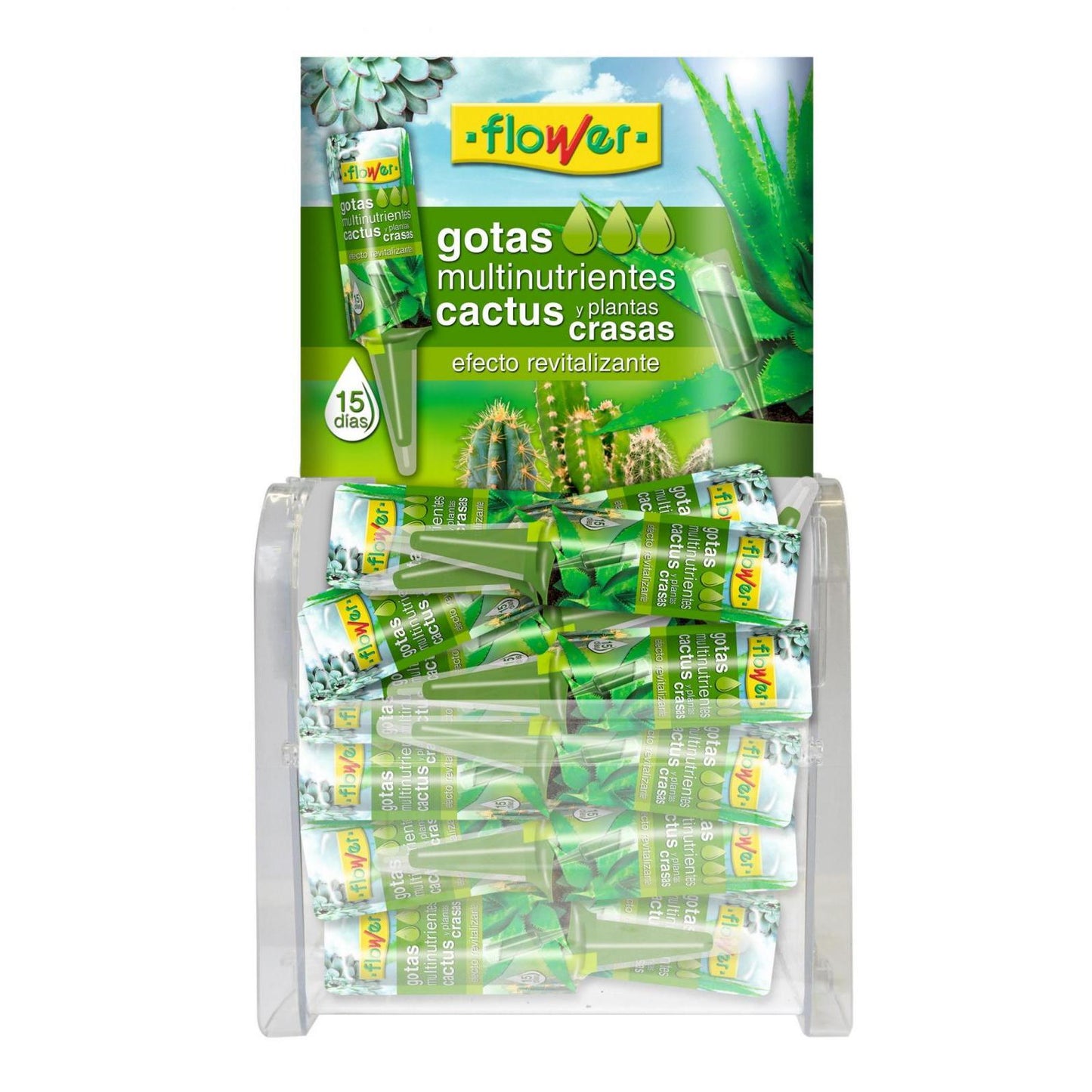 Gotas multinutrientes para catos e suculentas Flor 40 ml
