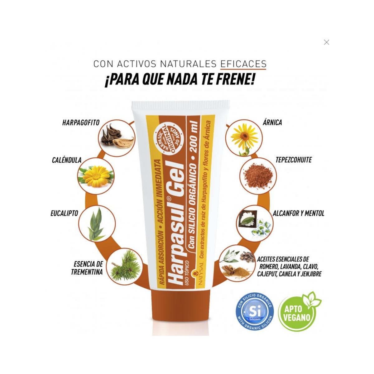 Gel HARPASUL® com silício orgânico Natysal 200 ml.