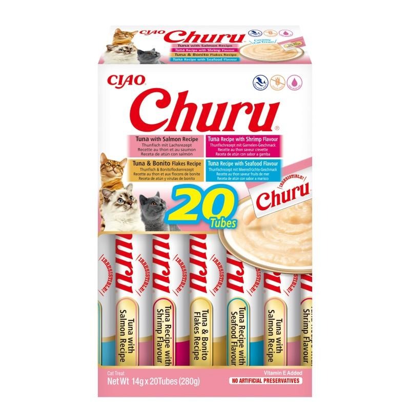 Churu Seafood Varieties Snack cremoso para gatos 20 x 14 g