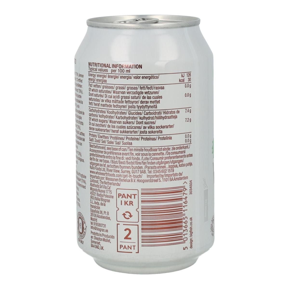 Embalagem de 6 refrigerantes de maçã biológicos, 330 ml. Whole Earth