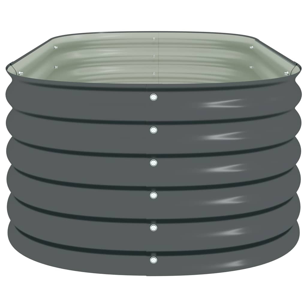 Arriate De Acero Galvanizado Gris 160x80x44 Cm_5
