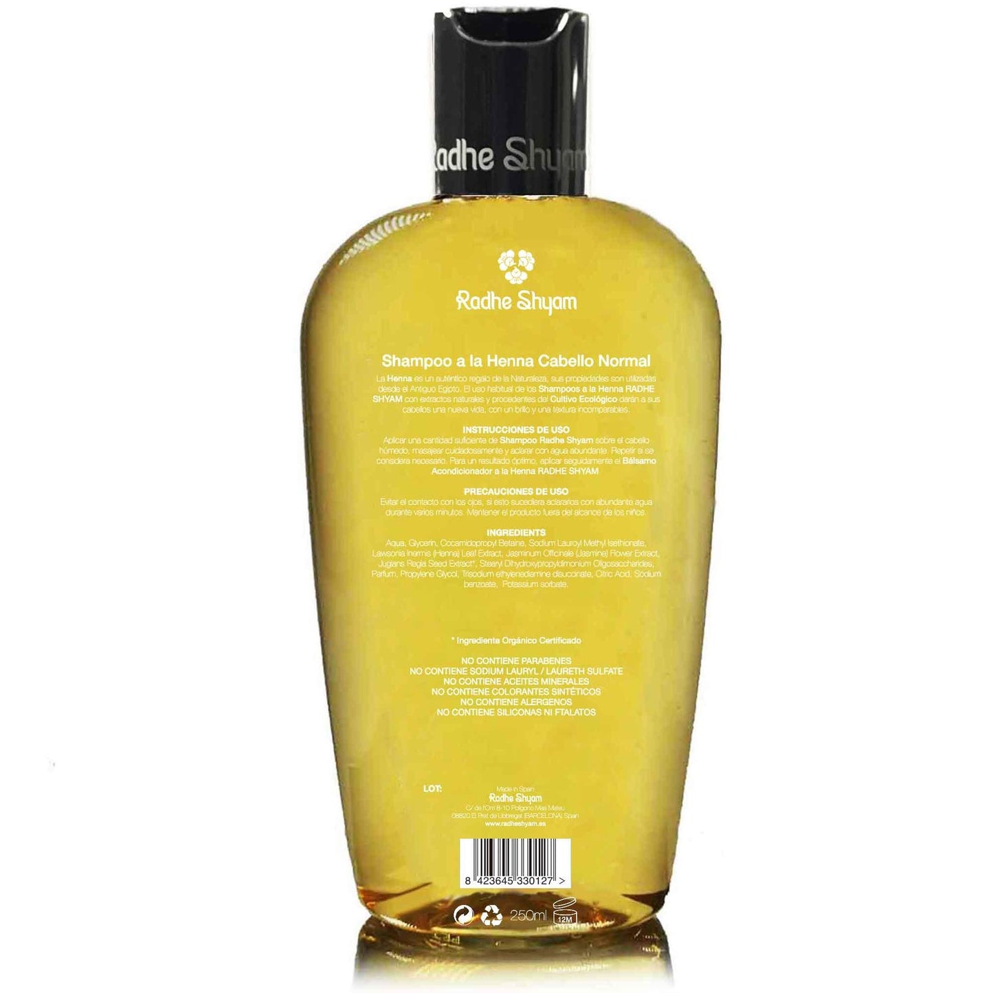 Henna Champô para Cabelos Normais - Radhe Shyam 250 ml