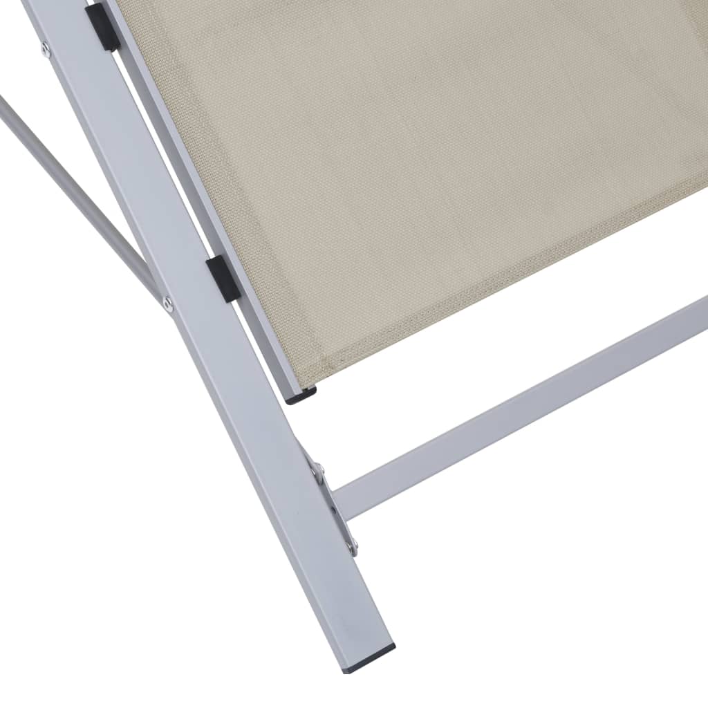 Tumbona Textilene Y Aluminio Color Crema_4