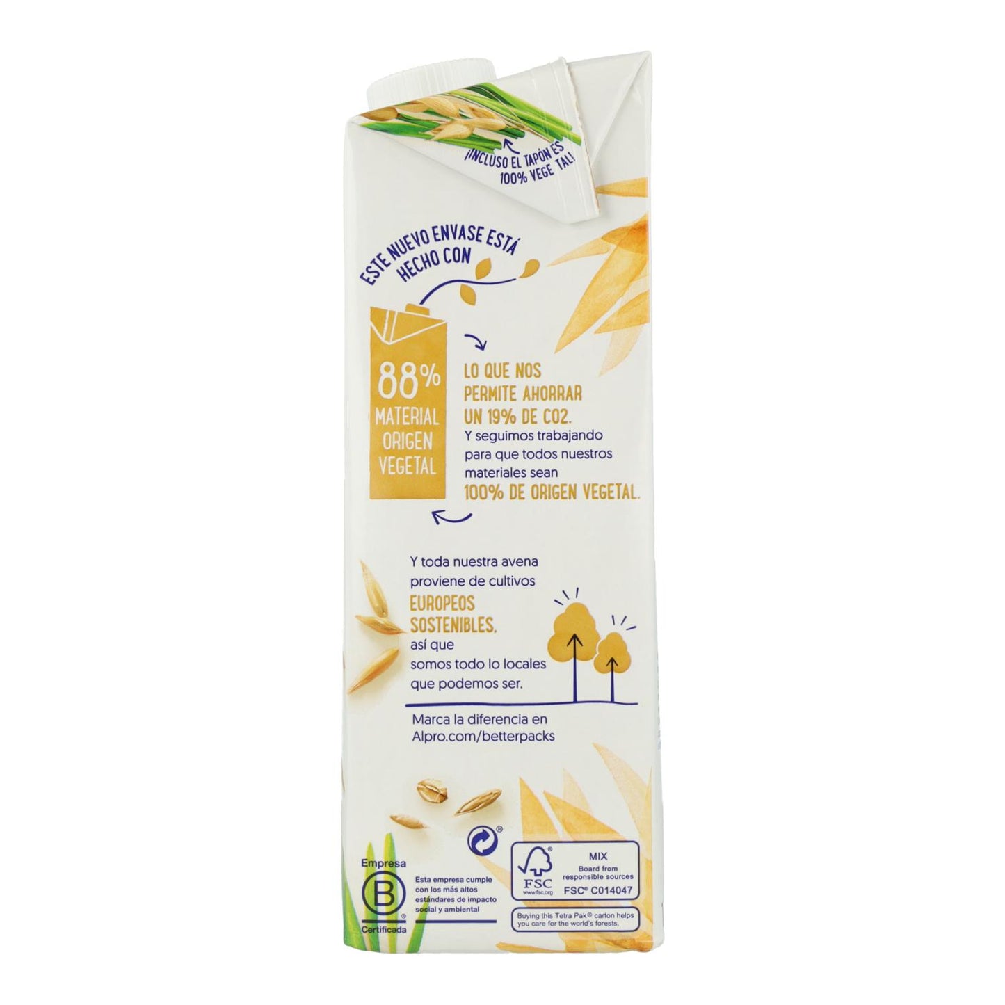 Pack de 6 Bebidas de Aveia Alpro 1 Litro