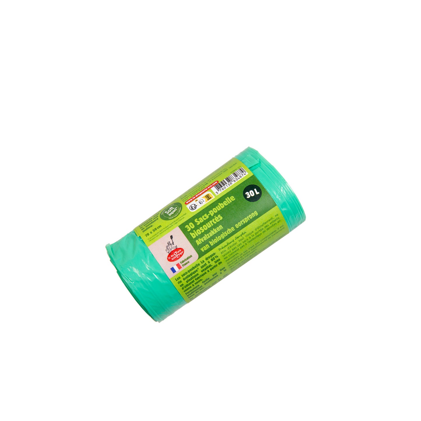 Sacos de lixo eco-plástico 30L La Droguerie Écologique 30 unidades