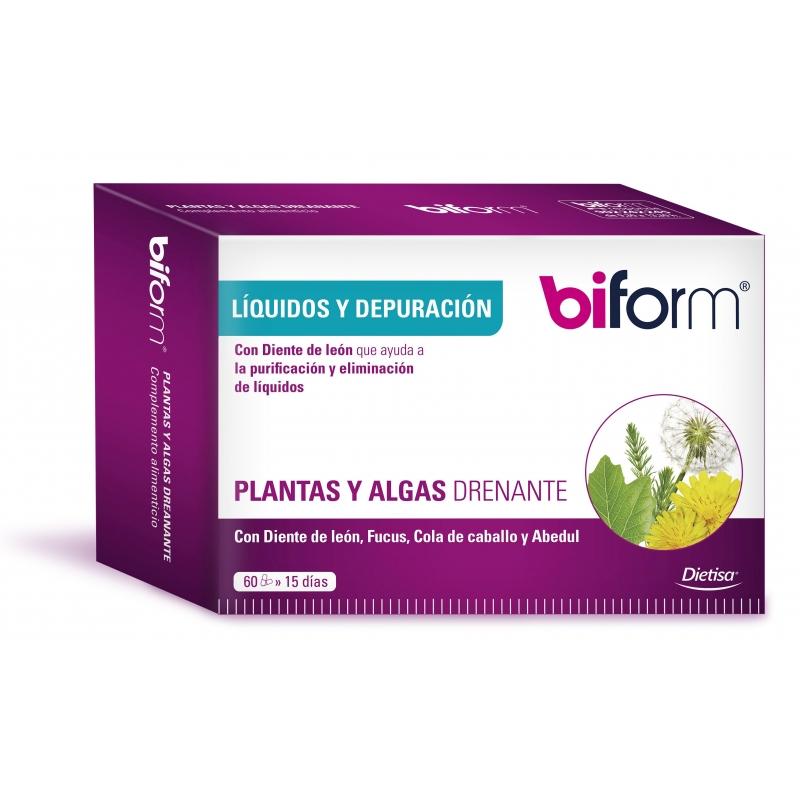 Drenagem de plantas e algas Biform, 60 cápsulas