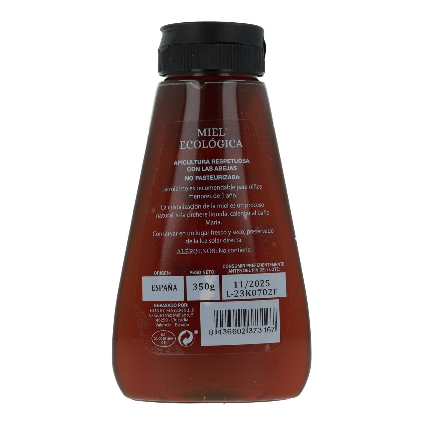 Mel orgânico da montanha Mayem anti-gotejamento 350 g