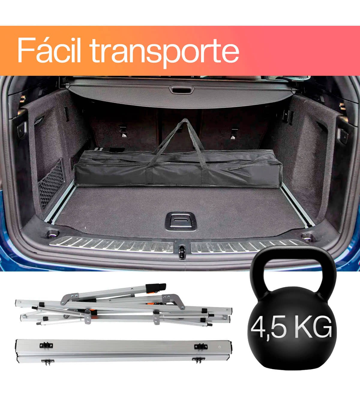 Mesa Plegable De Aluminio Camping 89,9x53 Cm Altura Regulable_5