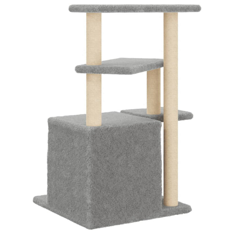Vidaxl Rascador Para Gatos Con Postes De Sisal Gris Claro 83,5 Cm_5