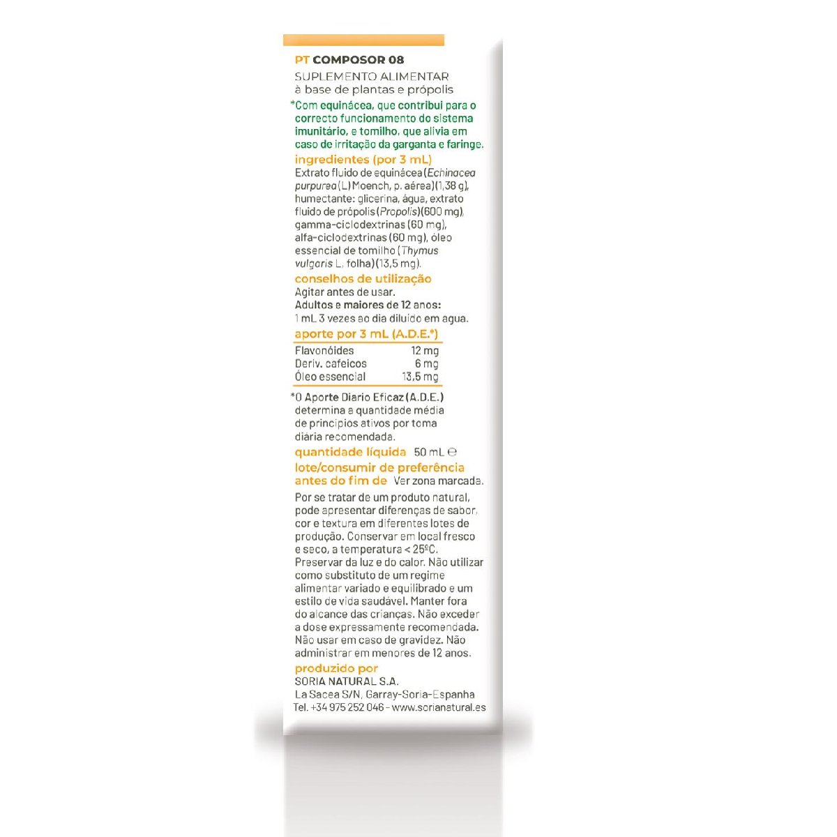 Composor 8 Echina XXI Century Echina Soria Natural, 50 ml