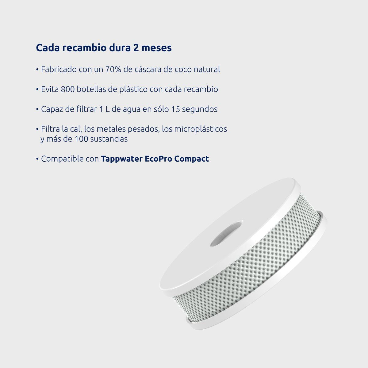 Embalagem de 6 cartuchos de filtro de água da torneira EcoPro Compact