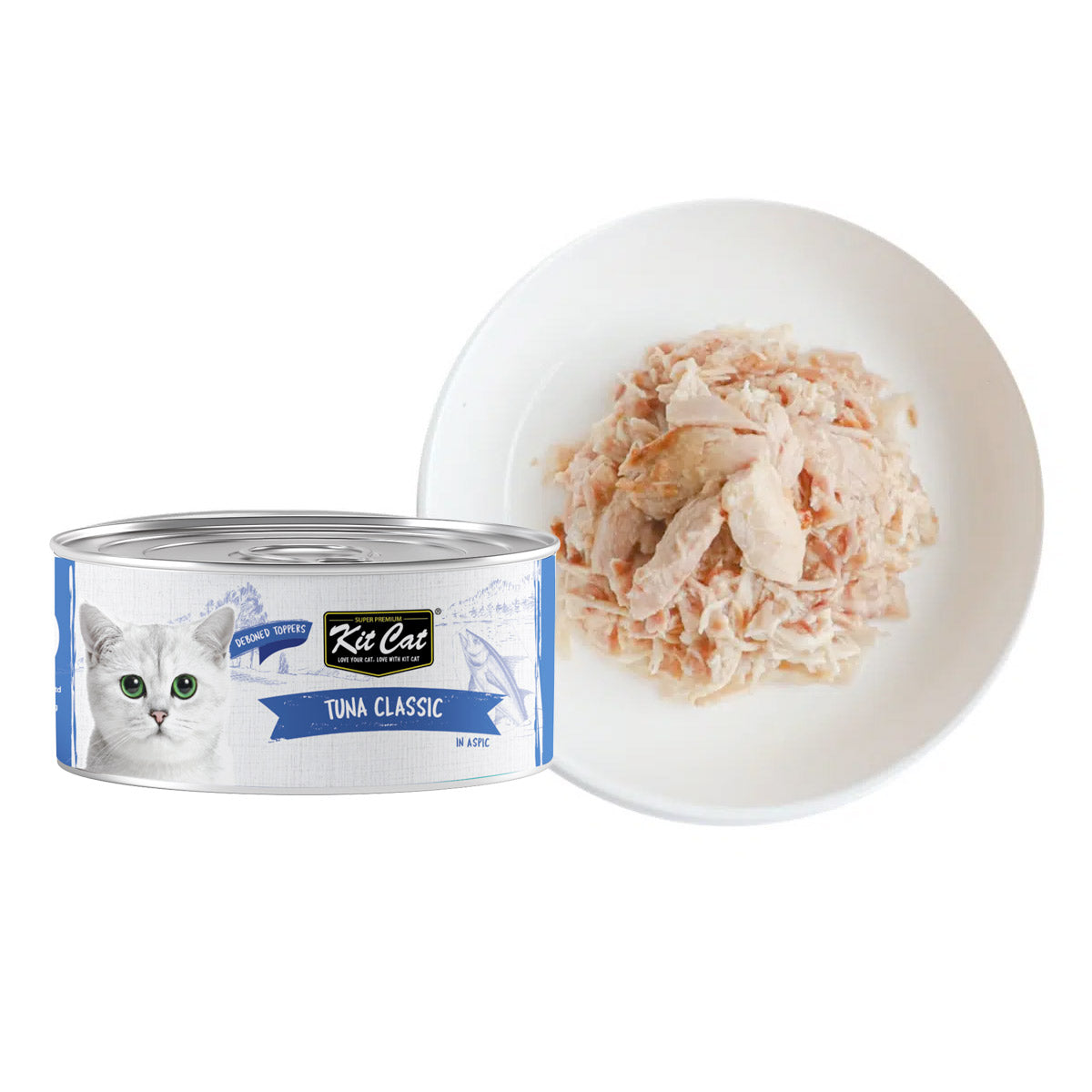 Kit Cat Can Toppers - Tuna & Katsobushi 80g Ração húmida para gatos em gelatina
