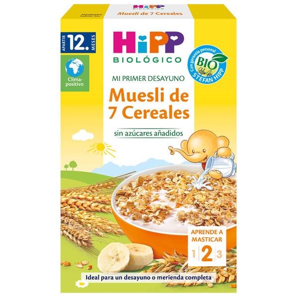 Embalagem x 2 Muesli para crianças com 7 Cereais Biológicos +12 meses HiPP 200 g