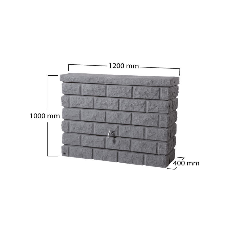 Depósito de agua de lluvia Rocky granito Graf 400 L_2