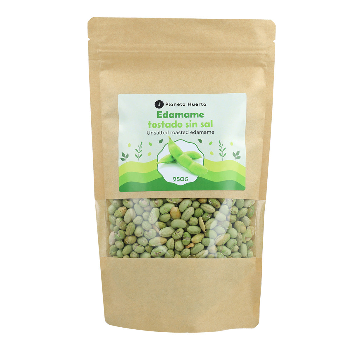 Edamame verde torrado sem sal Planeta Huerto 250 g