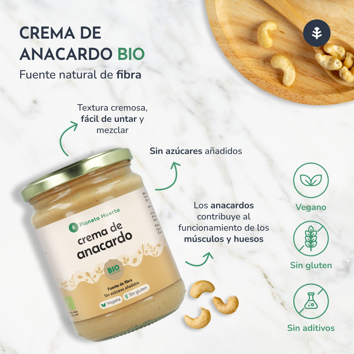 Planeta Huerto ECO Creme de Caju 350 g