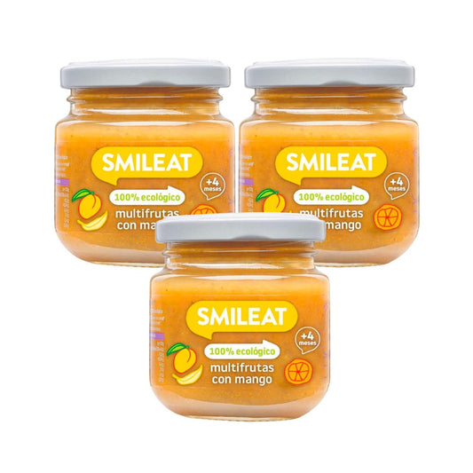 PROMOÇÃO 3x BIO multi-fruta em frasco +6 meses Smileat 130g