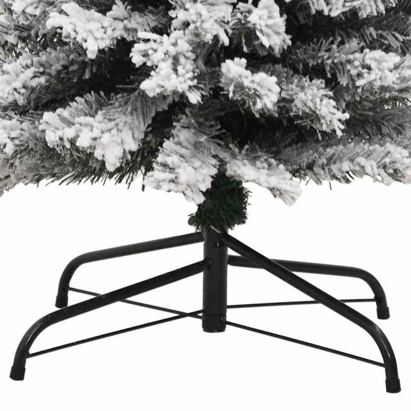 Vidaxl Árbol De Navidad Artificial Delgado Verde Con Nieve Pvc 240 Cm_5