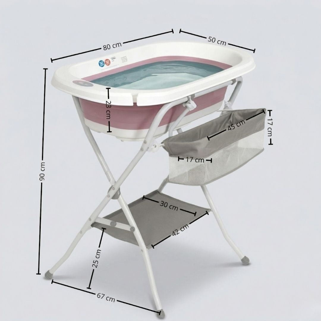 Bathby Bañera Plegable Para Bebé Con Soporte De Patas Antideslizantes (rosa)_5