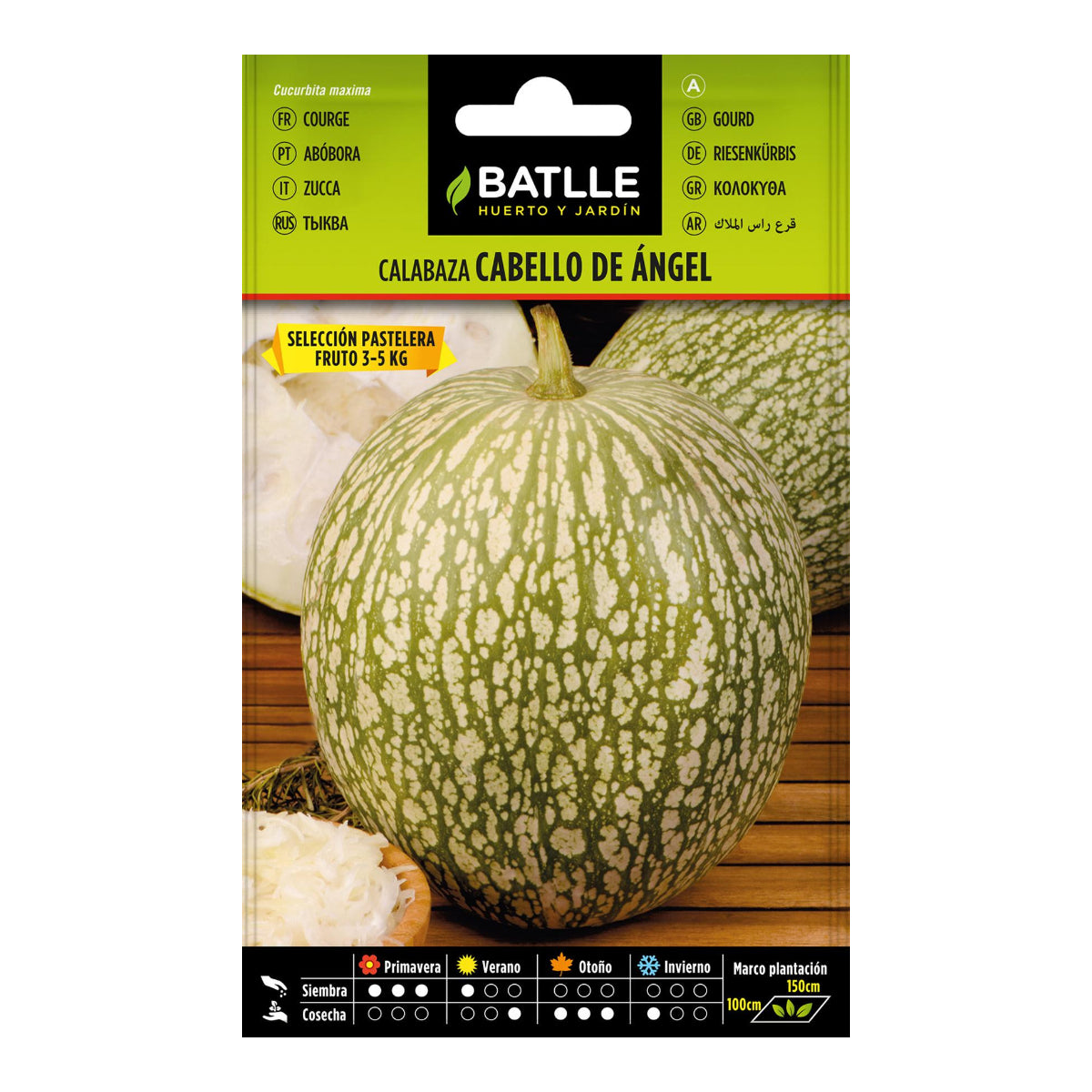 Sementes de abóbora cabelo de anjo da confeitaria Batlle