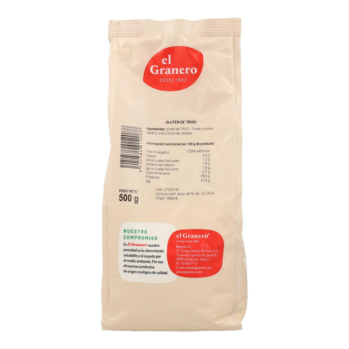 Glúten de trigo El Granero 500 gr