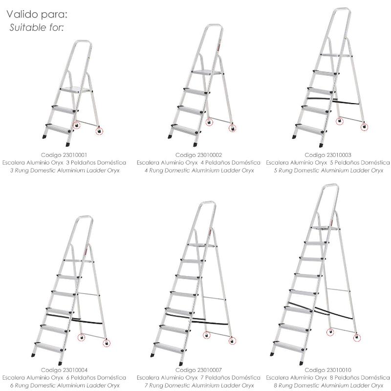 Contera Escaleras Aluminio Oryx Trasera, De 3 A 8 Peldaños_1
